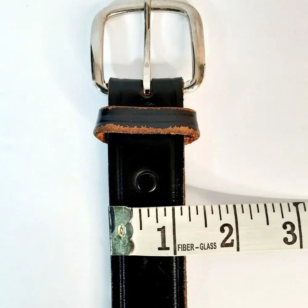 Distressed Vintage US Postal Approved Uniform Work Belt 30 Top Grain Leather